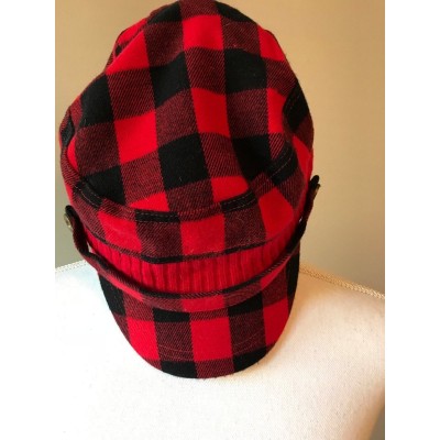 Winter   BUFFALO PLAID CHECK BASEBALL HAT BALL CAP RED BLACK  eb-45776843